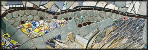 Ceramic Design Mosaic Backyard Wall