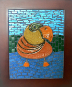 Ceramic Design - Mosaic Duck at Pond
