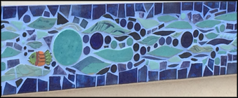 Ceramic Design Mosaic Backyard Wall