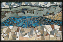 Ceramic Design Mosaic Backyard Wall