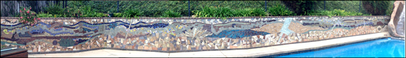 Ceramic Design Mosaic Backyard Wall